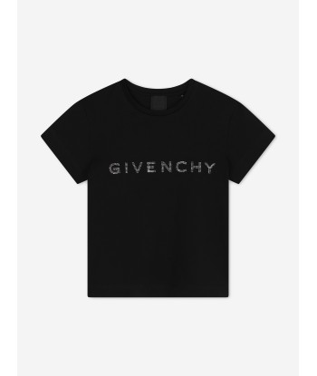 Givenchy Girls Diamante Logo T-Shirt in Black Jusqu'à 80% De Réduction