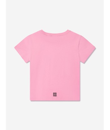 Givenchy Girls Logo Print T-Shirt in Pink de technologie