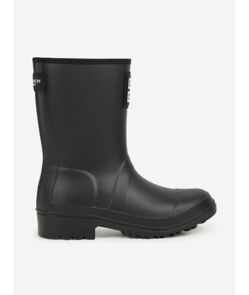 Givenchy Girls Logo Rain Boots in Black des créatures d'habitude