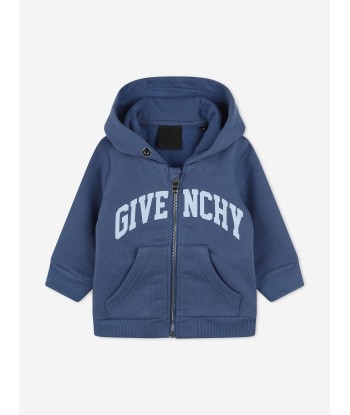 Givenchy Baby Boys Logo Zip Up Top in Blue 2023