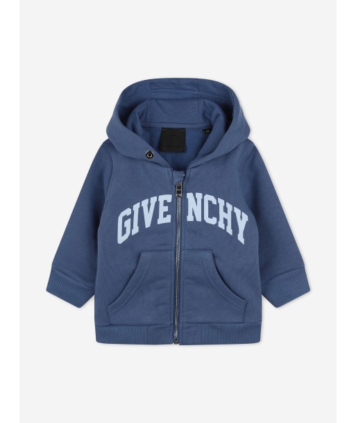 Givenchy Baby Boys Logo Zip Up Top in Blue 2023