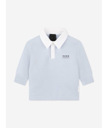 Givenchy Baby Boys Long Sleeve Polo Shirt in Blue Faites des économies