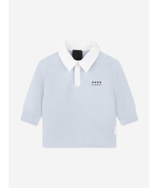 Givenchy Baby Boys Long Sleeve Polo Shirt in Blue Faites des économies