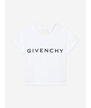 Givenchy Baby Boys Logo Print T-Shirt in White destockage