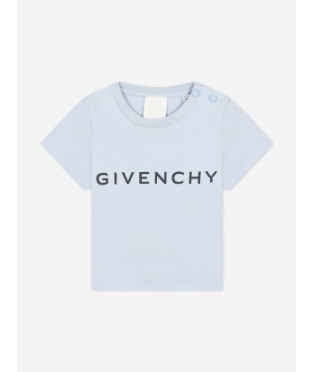 Givenchy Baby Boys Logo Print T-Shirt in Blue de technologie