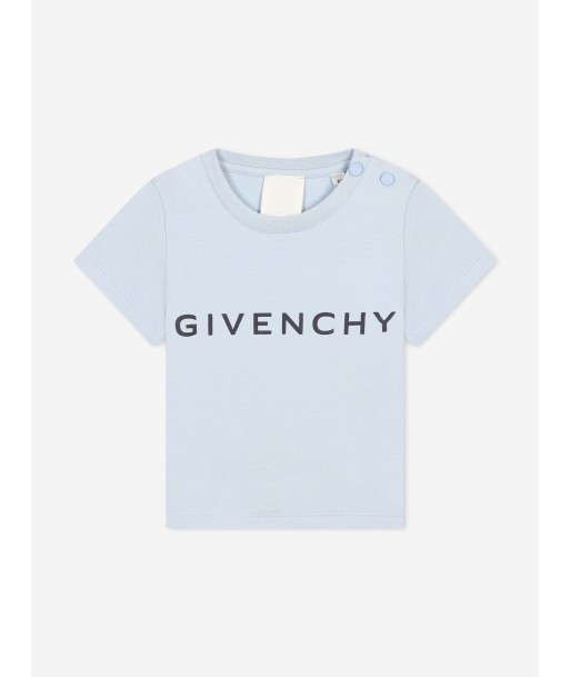 Givenchy Baby Boys Logo Print T-Shirt in Blue de technologie