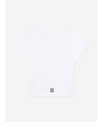 Givenchy Baby Boys Logo Print T-Shirt in White destockage