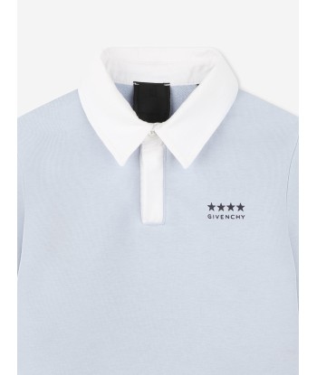 Givenchy Baby Boys Long Sleeve Polo Shirt in Blue Faites des économies