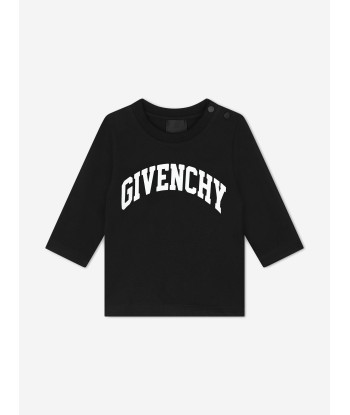 Givenchy Baby Boys Long Sleeve Logo T-Shirt in Black acheter en ligne