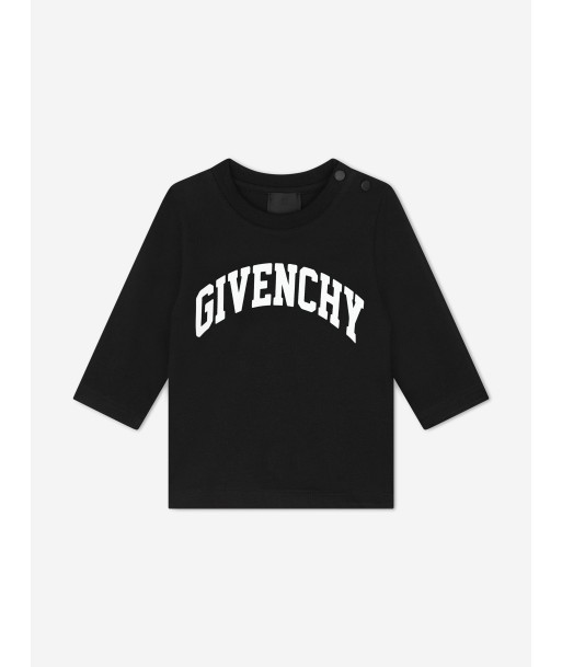 Givenchy Baby Boys Long Sleeve Logo T-Shirt in Black acheter en ligne