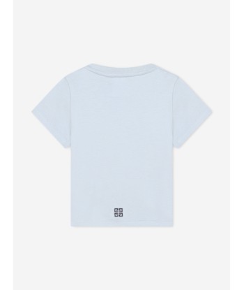 Givenchy Baby Boys Logo Print T-Shirt in Blue de technologie