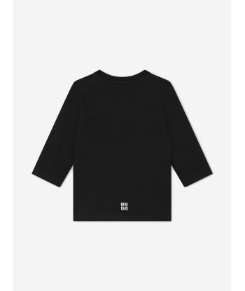 Givenchy Baby Boys Long Sleeve Logo T-Shirt in Black acheter en ligne