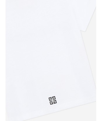 Givenchy Baby Boys Logo Print T-Shirt in White destockage