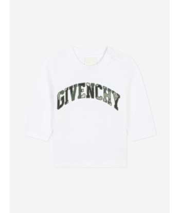 Givenchy Baby Boys Long Sleeve Logo T-Shirt in White de l' environnement