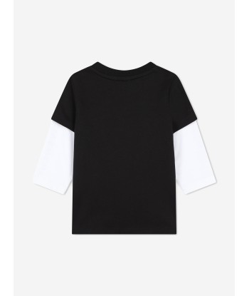 Givenchy Baby Boys Long Sleeve Logo T-Shirt in Black d'Europe débarque