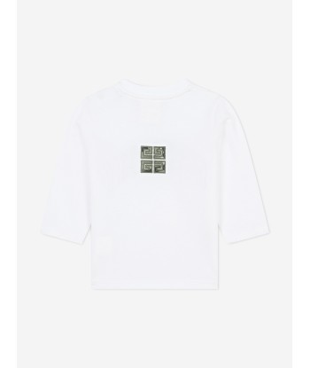 Givenchy Baby Boys Long Sleeve Logo T-Shirt in White de l' environnement