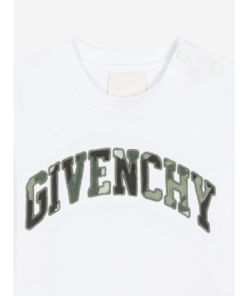 Givenchy Baby Boys Long Sleeve Logo T-Shirt in White de l' environnement