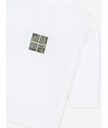 Givenchy Baby Boys Long Sleeve Logo T-Shirt in White de l' environnement