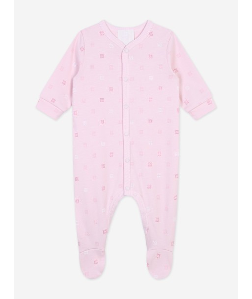 Givenchy Baby Girls 4G Logo Babygrow in Pink shop