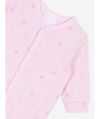 Givenchy Baby Girls 4G Logo Babygrow in Pink shop