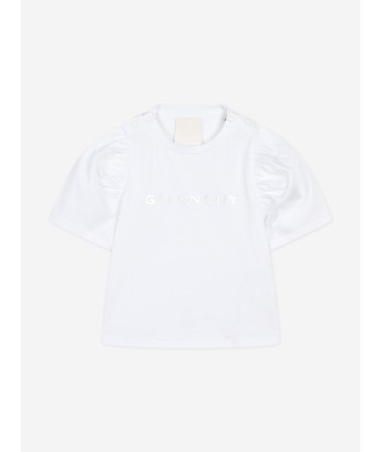 Givenchy Baby Girls Puffy Sleeve Logo T-Shirt in White 2024