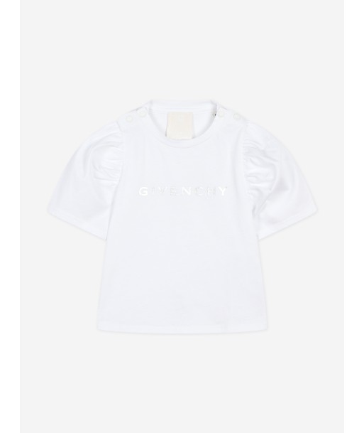 Givenchy Baby Girls Puffy Sleeve Logo T-Shirt in White 2024