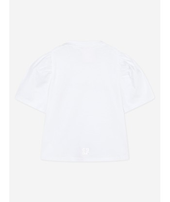 Givenchy Baby Girls Puffy Sleeve Logo T-Shirt in White 2024