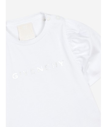 Givenchy Baby Girls Puffy Sleeve Logo T-Shirt in White 2024