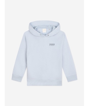 Givenchy Boys Logo Print Hoodie in Blue les muscles