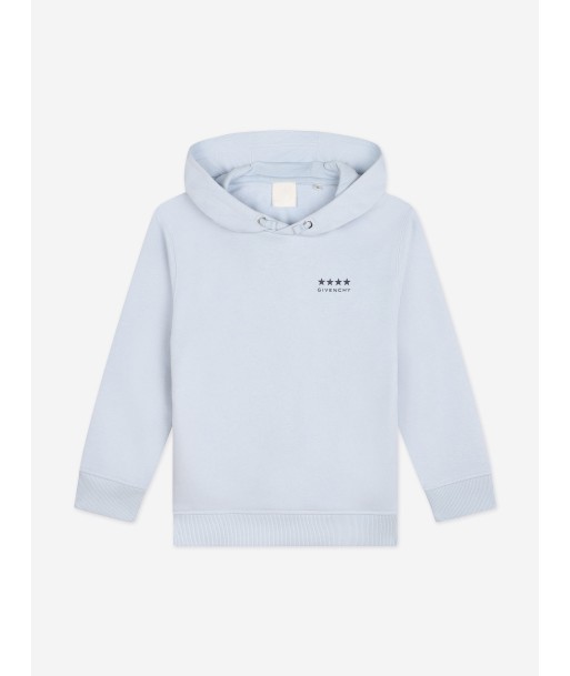 Givenchy Boys Logo Print Hoodie in Blue les muscles