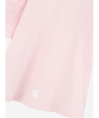 Givenchy Baby Girls Puffy Sleeve Logo T-Shirt in Pink pas chere