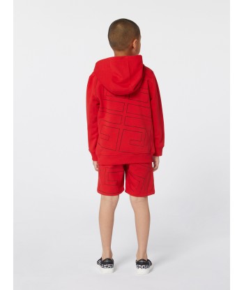 Givenchy Boys Logo Print Hoodie in Red basket pas cher