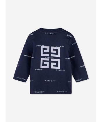 Givenchy Baby Boys Long Sleeve Logo T-Shirt in Navy les ligaments