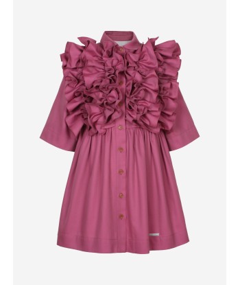 Jessie And James Girls Ripple Dress With Sleeves in Purple Comparez plus de prix