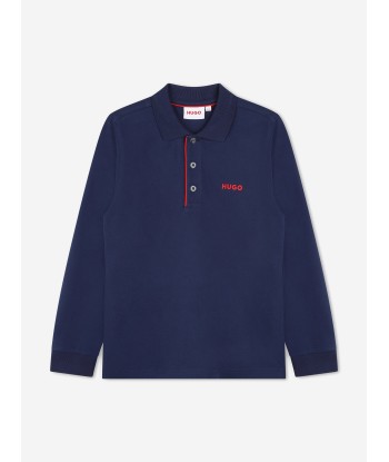 Hugo Boys Long Sleeve Polo Shirt in Blue s'inspire de l'anatomie humaine