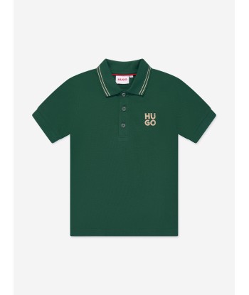 Hugo Boys Logo Print Polo Shirt in Green 50% de réduction en Octobre 2024