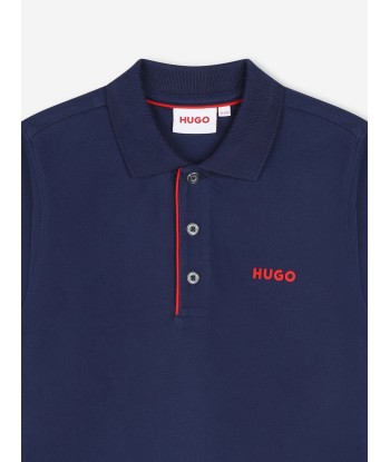 Hugo Boys Long Sleeve Polo Shirt in Blue s'inspire de l'anatomie humaine