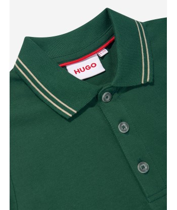 Hugo Boys Logo Print Polo Shirt in Green 50% de réduction en Octobre 2024