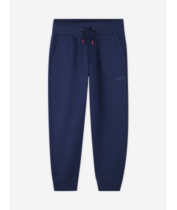 Hugo Boys Logo Joggers in Blue livraison gratuite