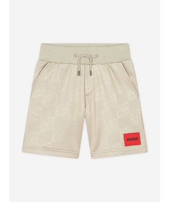 Hugo Boys Logo Shorts in Beige france