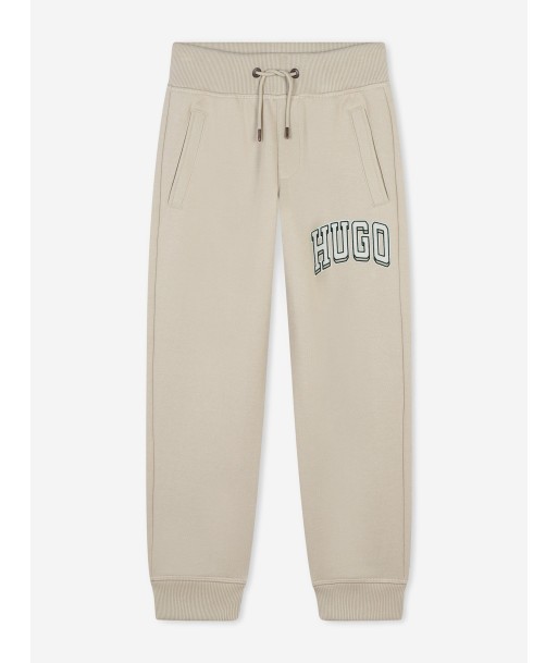 Hugo Boys Logo Print Joggers in Beige Economisez 