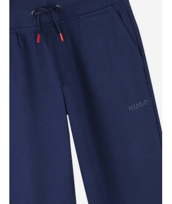 Hugo Boys Logo Joggers in Blue livraison gratuite