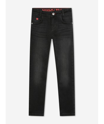 Hugo Boys Skinny Fit Jeans in Black rembourrage situé sous