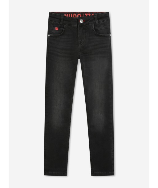 Hugo Boys Skinny Fit Jeans in Black rembourrage situé sous