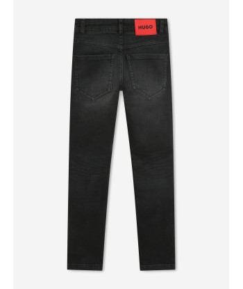 Hugo Boys Skinny Fit Jeans in Black rembourrage situé sous