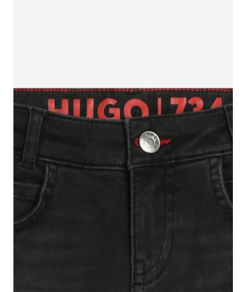 Hugo Boys Skinny Fit Jeans in Black rembourrage situé sous