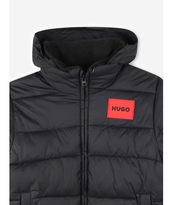 Hugo Boys Logo Puffer Jacket in Black Voir les baskets