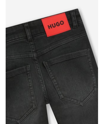 Hugo Boys Skinny Fit Jeans in Black rembourrage situé sous