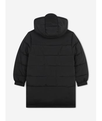 Hugo Boys Long Puffer Jacket in Black Livraison rapide