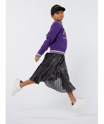 Karl Lagerfeld Girls Pleated Midi Skirt in Grey JUSQU'A -70%! 